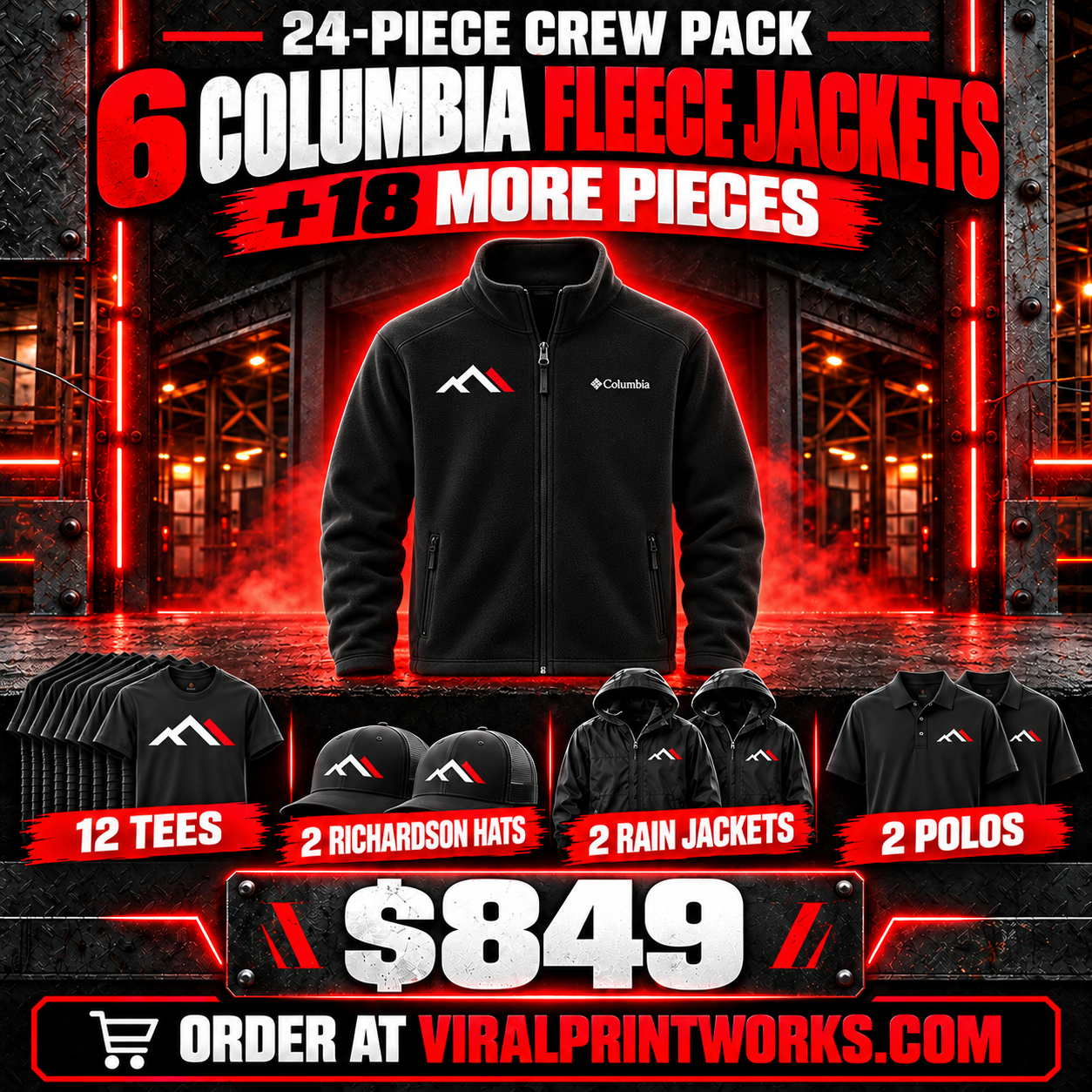 Columbia 24-piece fleece crew pack