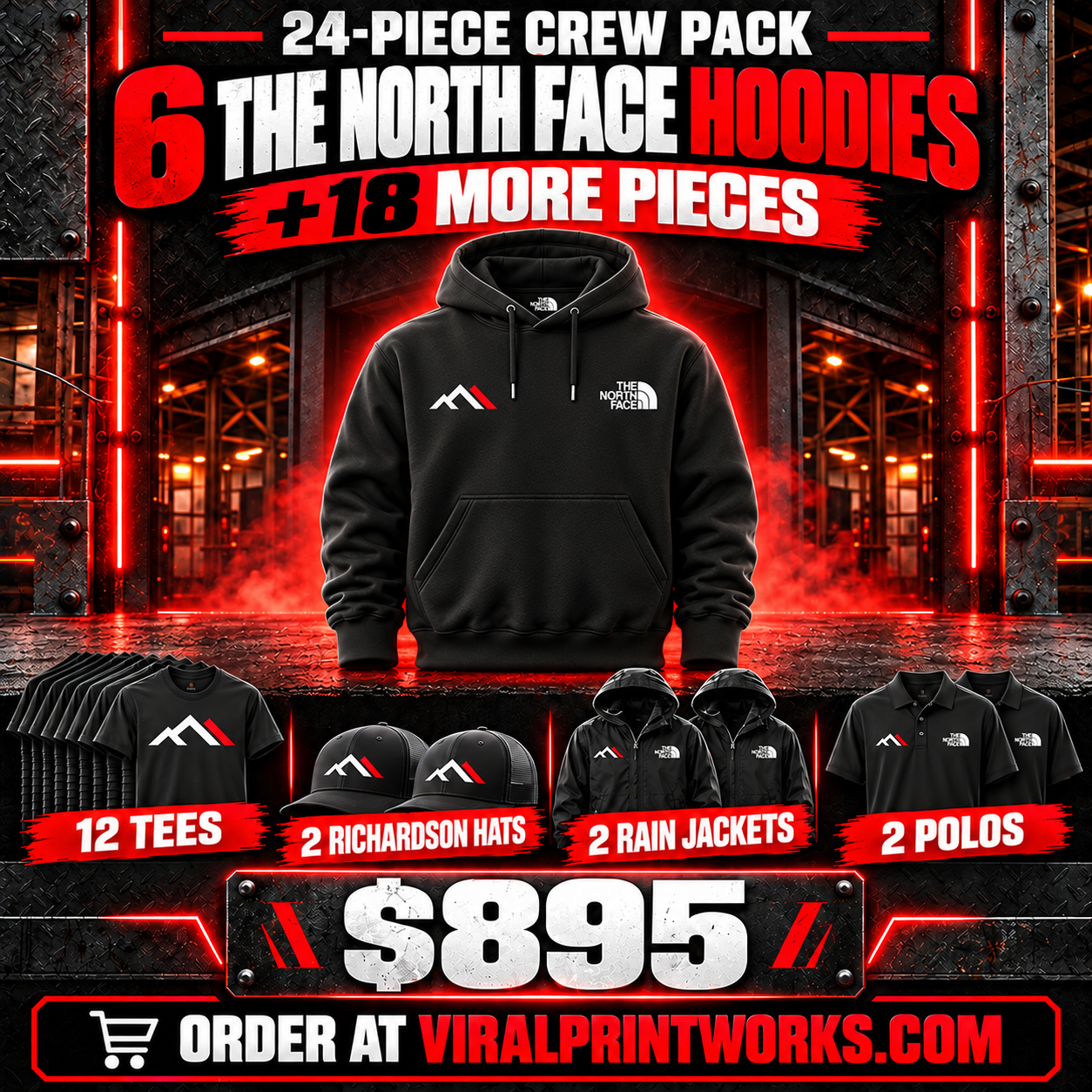 The North Face 24-piece crew pack